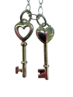 TIFFANY & CO. 925 Sterling Silver Heart Key Chain Pendant Necklace