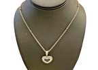 Lagos Sterling Silver Heart Pendant Necklace w/ Lapis Lazuli – 17.5” Chain