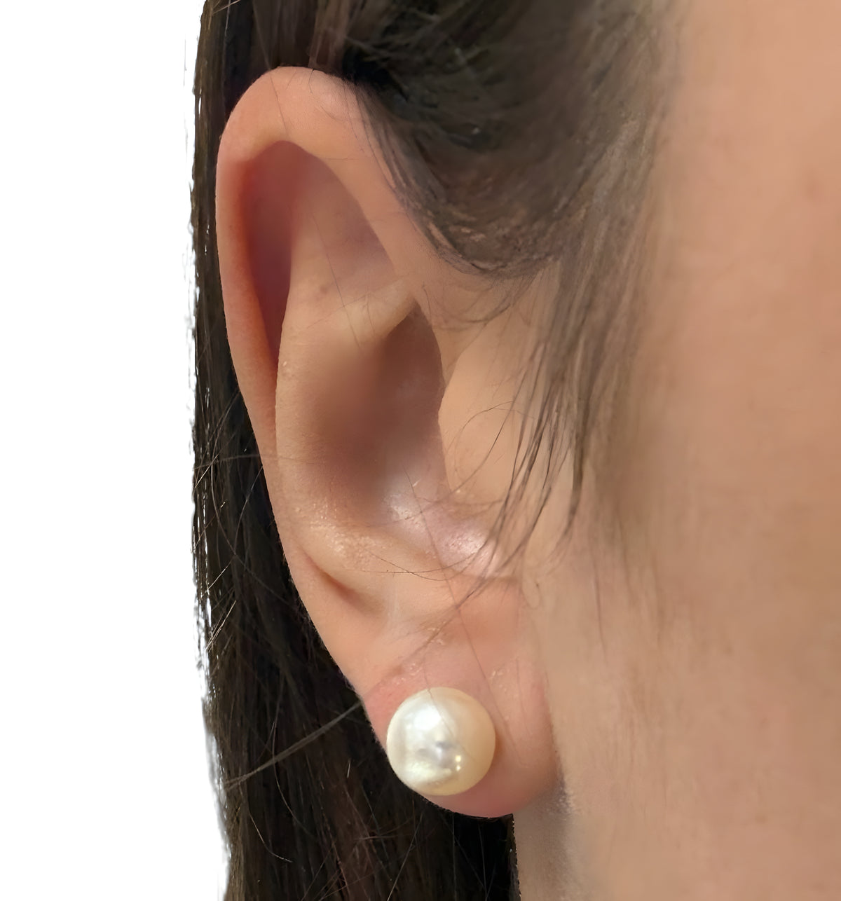 14K Yellow Gold Akoya Pearl Earrings 9mm
