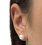 14K Yellow Gold Akoya Pearl Earrings 9mm