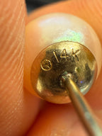 14K Yellow Gold Akoya Pearl Earrings 9mm