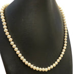 Mikimoto 18k Yellow Gold 6.71-6.97mm Pearl Strand Necklace 23.5" Length