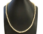 Mikimoto 18k Yellow Gold 6.71-6.97mm Pearl Strand Necklace 23.5" Length