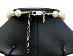Avi Soffer Israel 925 14K Pearl & Silver Flower Pendant Necklace 18.75-20.75”