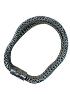 John Hardy Heavy Sterling Silver Woven Multi-Strand Bracelet w/ Textured Clasp