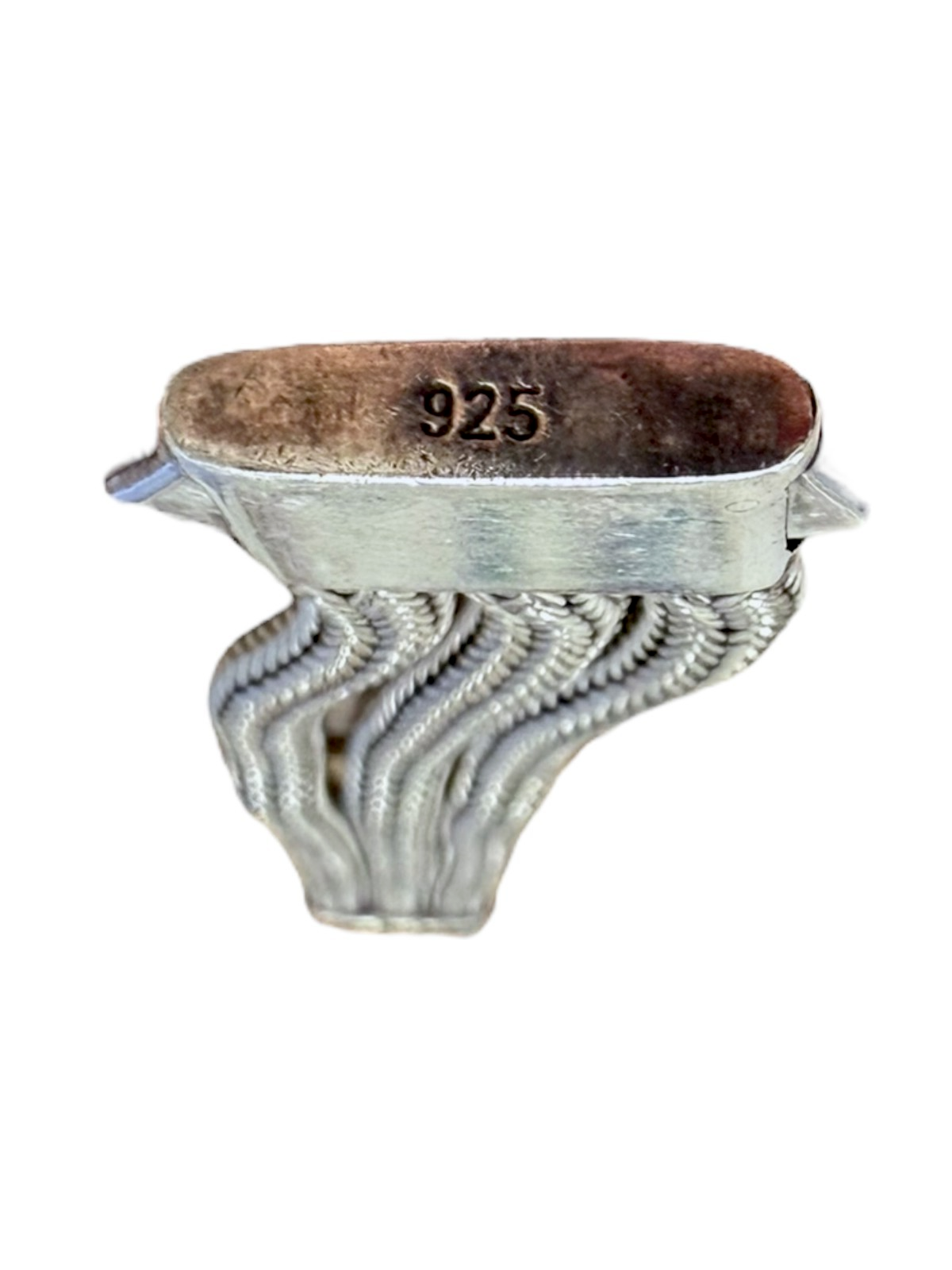 John Hardy Heavy Sterling Silver Woven Multi-Strand Bracelet w/ Textured Clasp