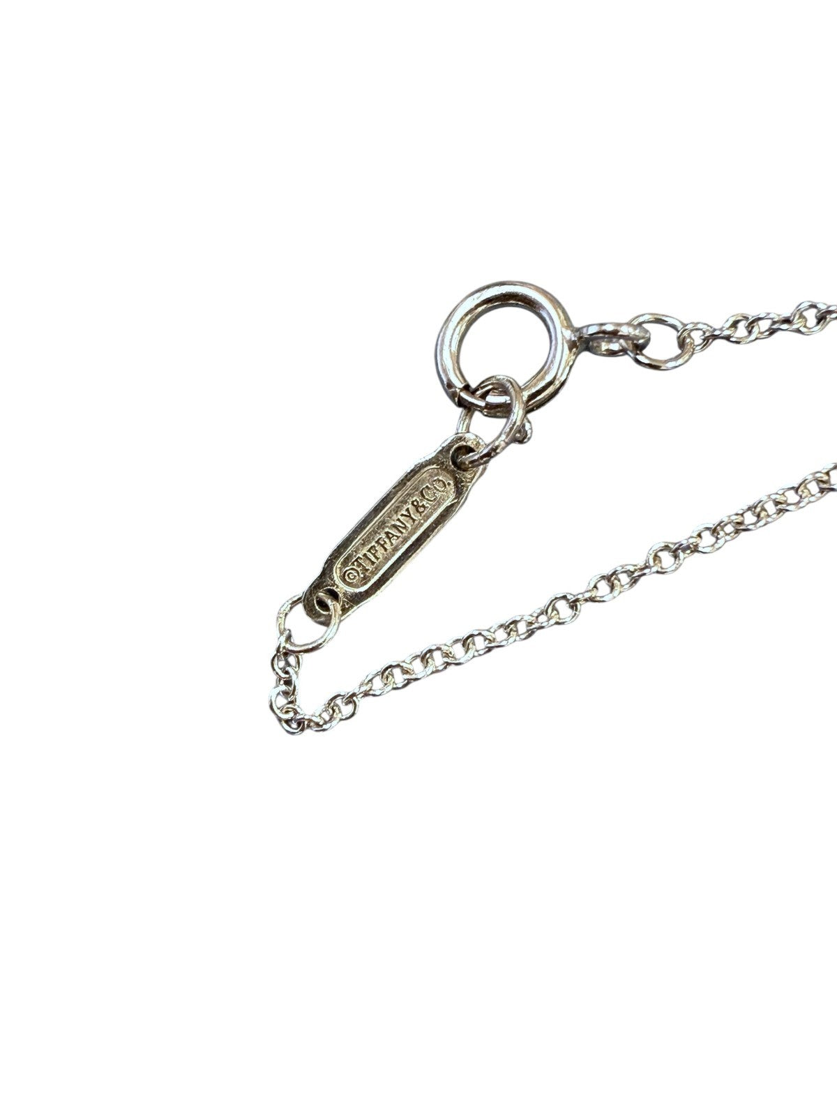 1.65ctw 14k White Gold Diamond Cross Pendant on 18kt Tiffany & Co. Chain