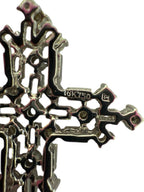 18k White Gold Diamond Cross Pendant