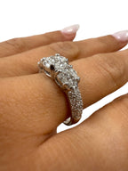 18kt White Gold Diamond Ring 1.33ctw Sz8