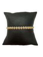 14k Yellow Gold 1.18ctw Diamond Tennis Bracelet 6.875 in