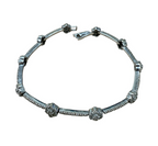 2.25ctw Diamond Cluster Tennis Bracelet 14kt White Gold 7.25in