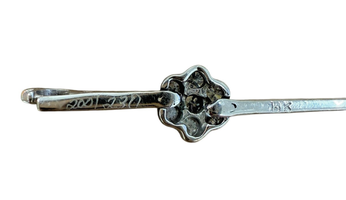 2.25ctw Diamond Cluster Tennis Bracelet 14kt White Gold 7.25in