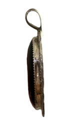 Vintage Sterling Silver Black Onyx Oval Pendant Signed PM 23.6g