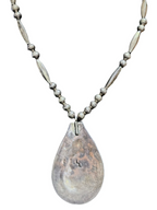 Vintage Navajo Sterling Silver 75.5g Signed Necklace Royston Turquoise Pendant