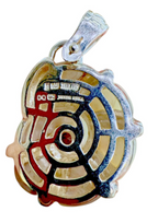 Judith Ripka Sterling Silver Mother of Pearl Diamond Pendant 14g Thailand