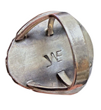 Vintage Sterling Silver Turquoise Statement Ring – Size 6.5, Signed WE, Handcraf