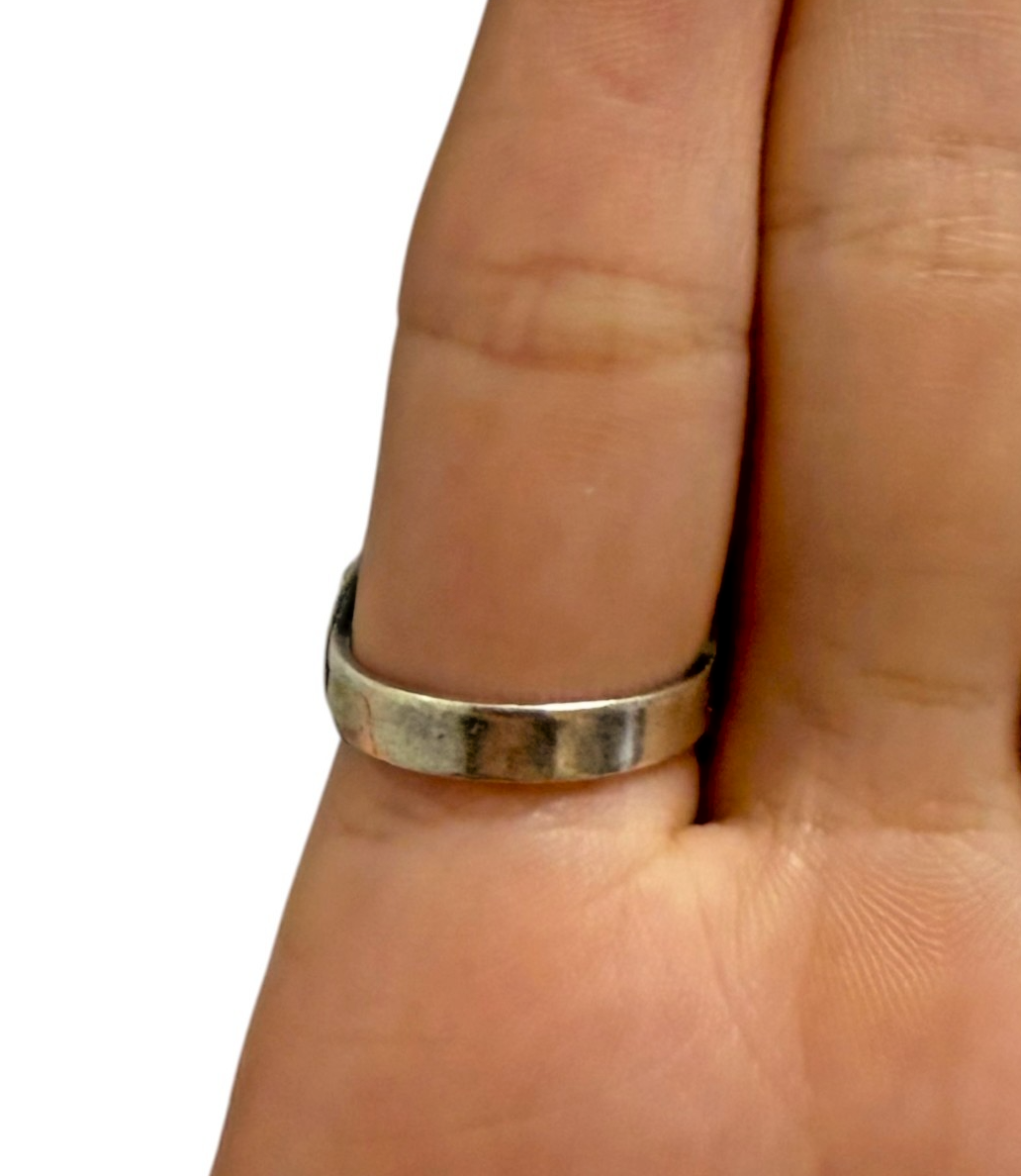 Vintage Sterling Silver Turquoise Statement Ring – Size 6.5, Signed WE, Handcraf