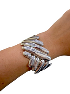 Vintage Taxco Mexico Sterling Silver 925 TB-17 RB Cuff Bracelet 49.6g