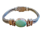 EXEX Claudia Agudelo 925 Sterling Silver Turquoise Bracelet 28.9g, 8.25