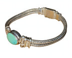 EXEX Claudia Agudelo 925 Sterling Silver Turquoise Bracelet 28.9g, 8.25