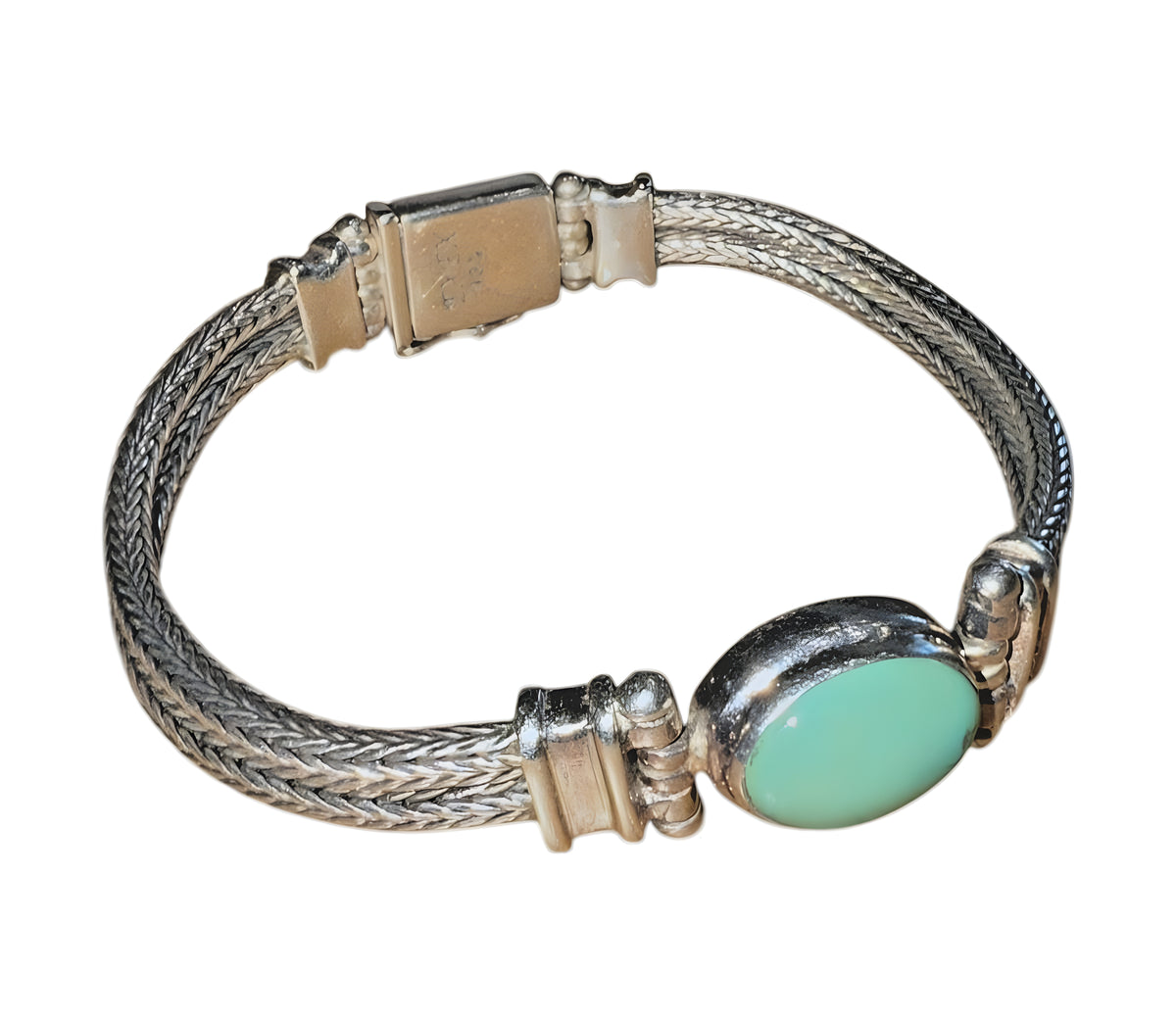 EXEX Claudia Agudelo 925 Sterling Silver Turquoise Bracelet 28.9g, 8.25