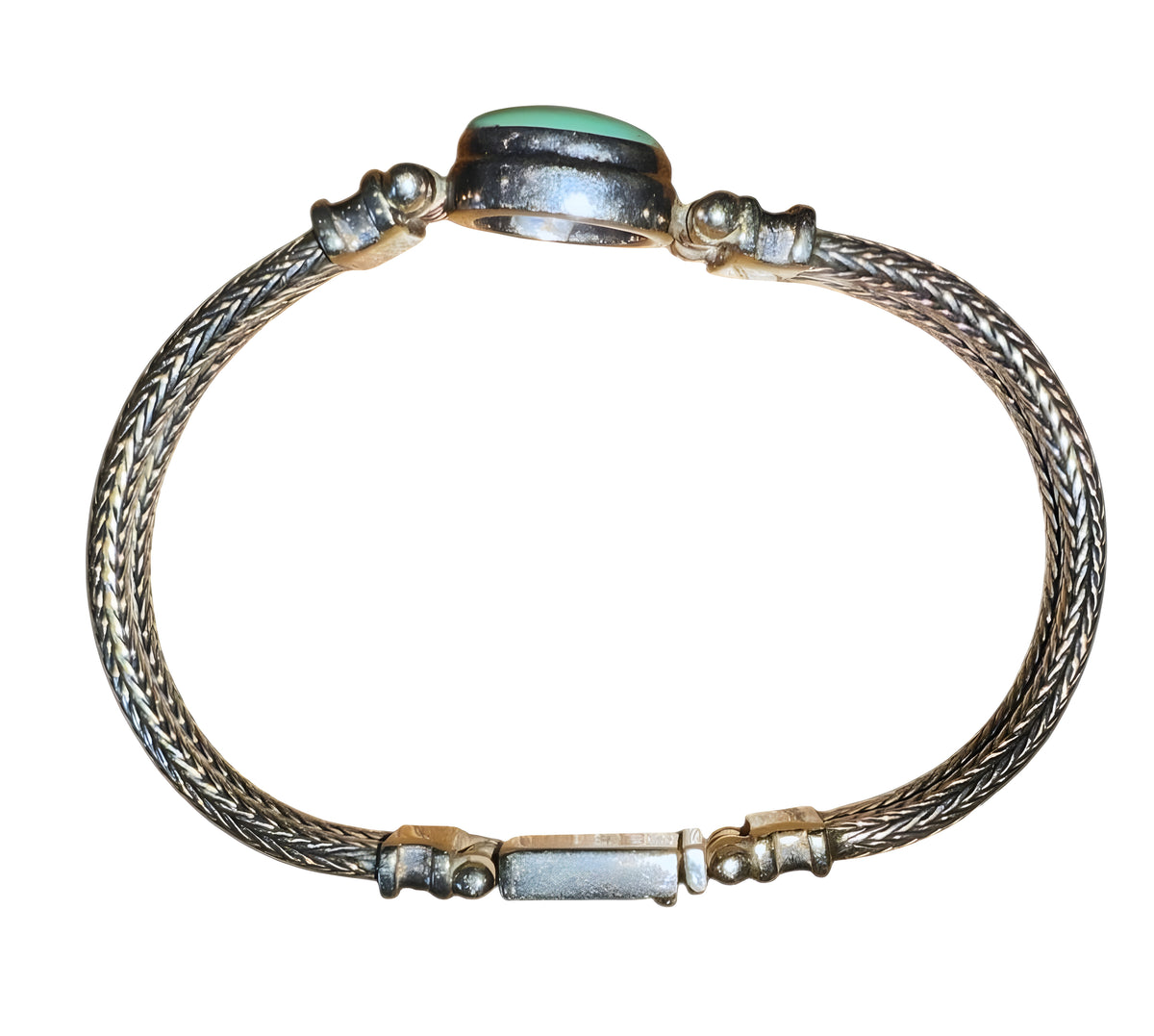 EXEX Claudia Agudelo 925 Sterling Silver Turquoise Bracelet 28.9g, 8.25