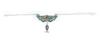 Vintage Navajo Walter Mitchell Sterling Turquoise Statement Necklace 28.9g