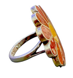 Vintage Sterling Silver Navajo Flower Ring - Size 7