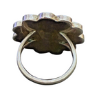 Vintage Sterling Silver Navajo Flower Ring - Size 7