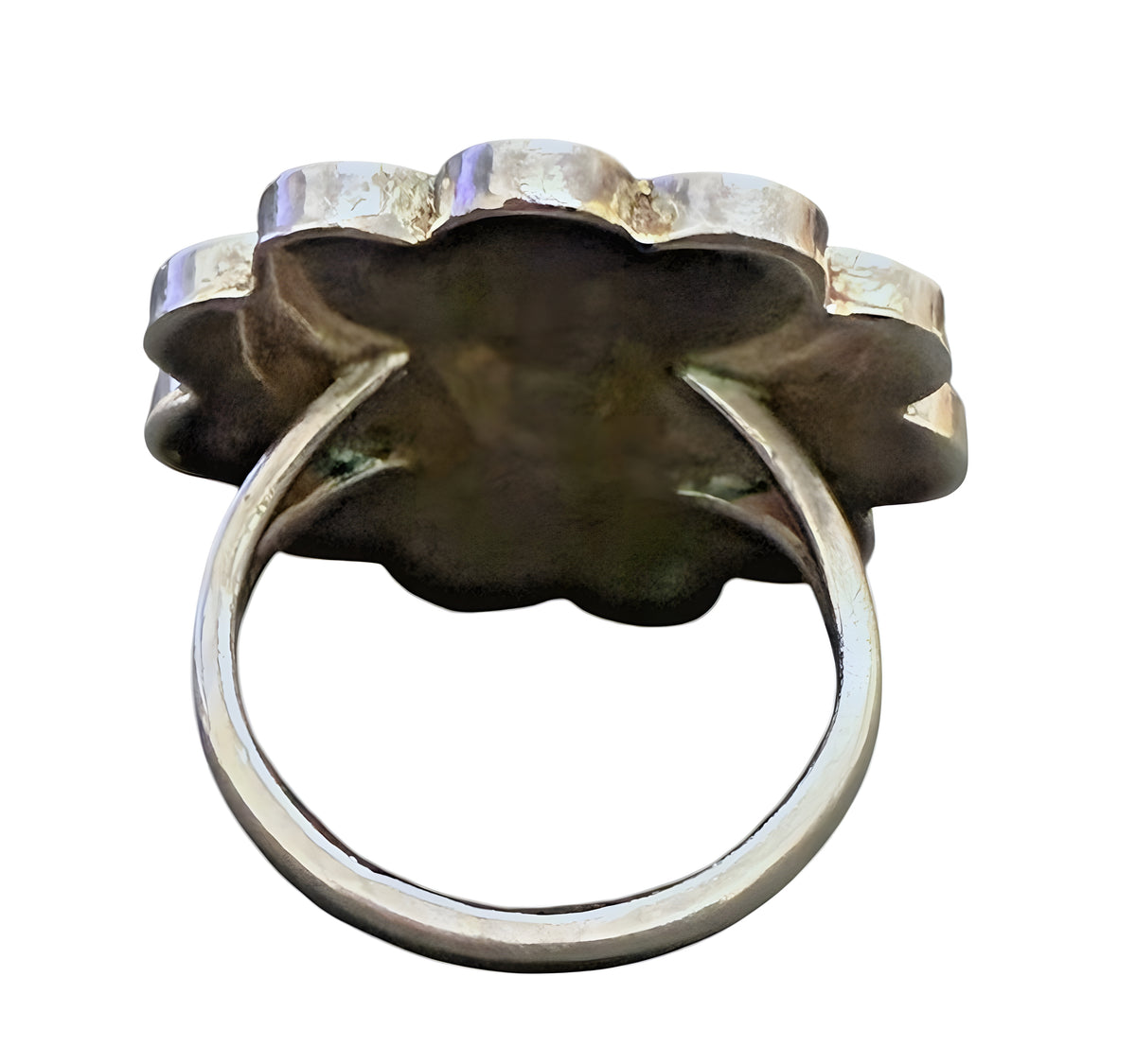 Vintage Sterling Silver Navajo Flower Ring - Size 7
