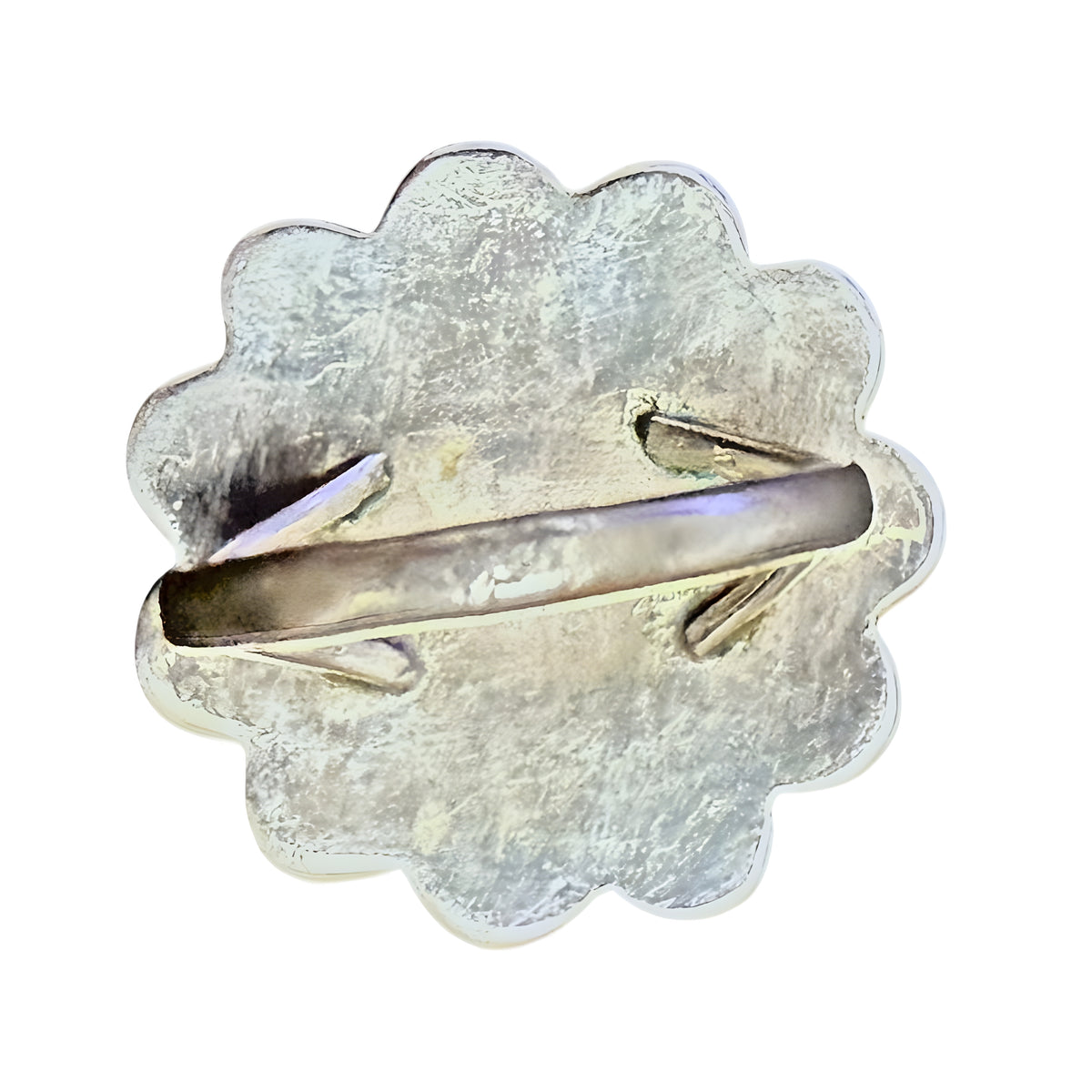 Vintage Sterling Silver Navajo Flower Ring - Size 7