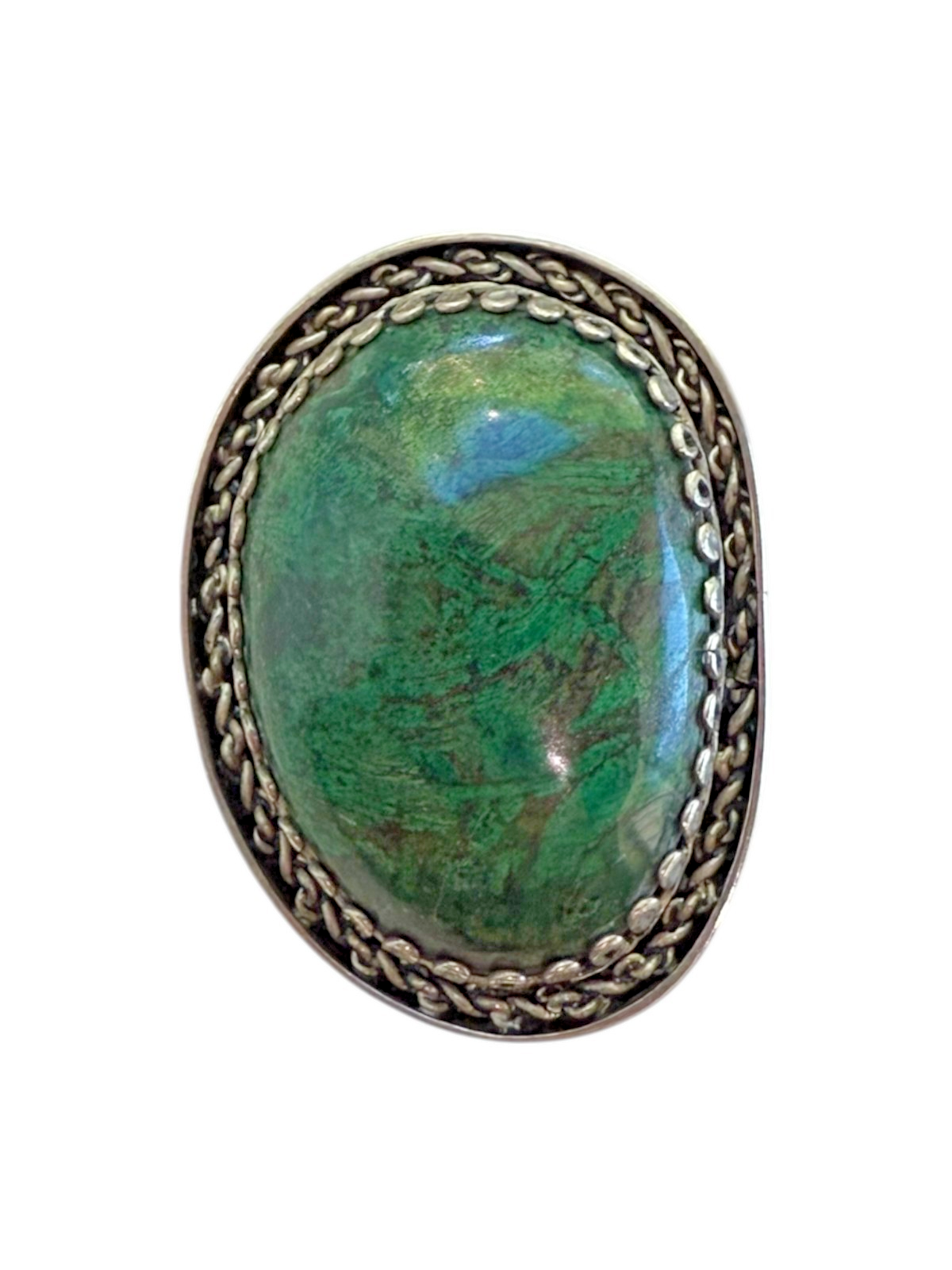 Vintage Sterling Silver 925 Eilat Stone Pendant Brooch 41mm