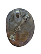 Vintage Sterling Silver 925 Eilat Stone Pendant Brooch 41mm