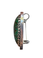 Vintage Sterling Silver 925 Eilat Stone Pendant Brooch 41mm