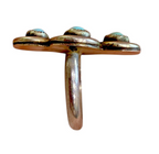 Vintage Sterling Silver Turquoise Cluster Ring Size 4 ~ 4.0 g Southwestern Boho