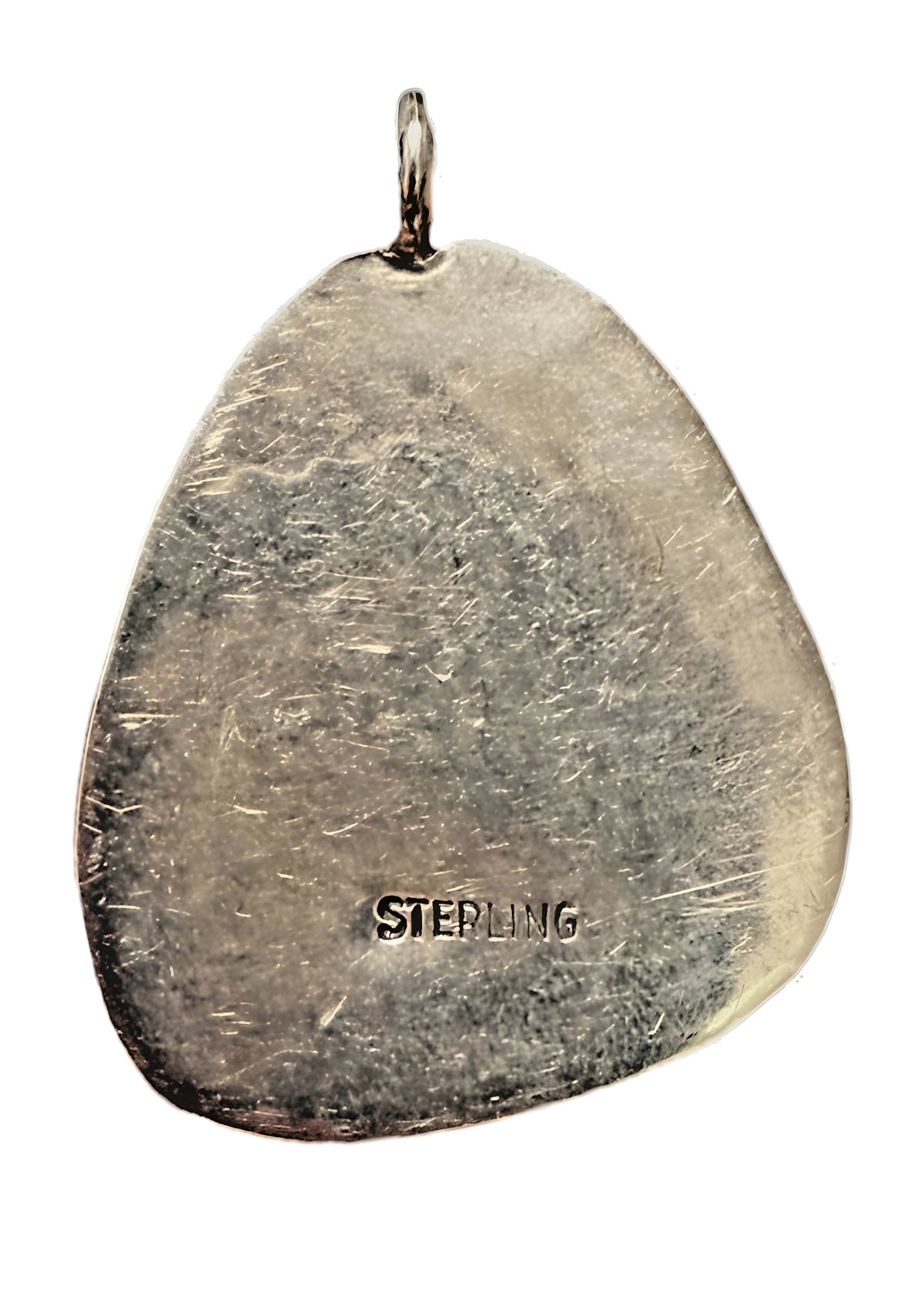 Vintage Navajo Style Sterling Silver Turquoise Pendant 8.1g