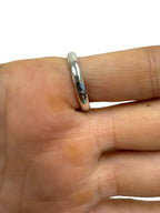 Zenith Sterling Silver & 14K Gold Band Ring w/ Green Stone Size 8