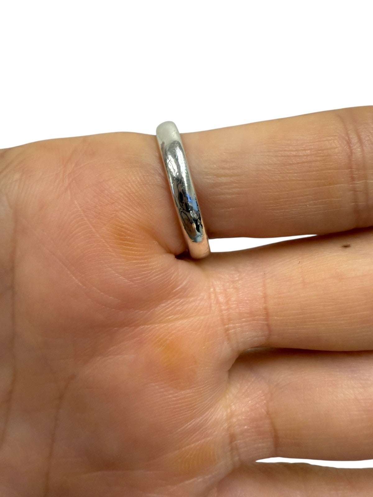 Zenith Sterling Silver & 14K Gold Band Ring w/ Green Stone Size 8