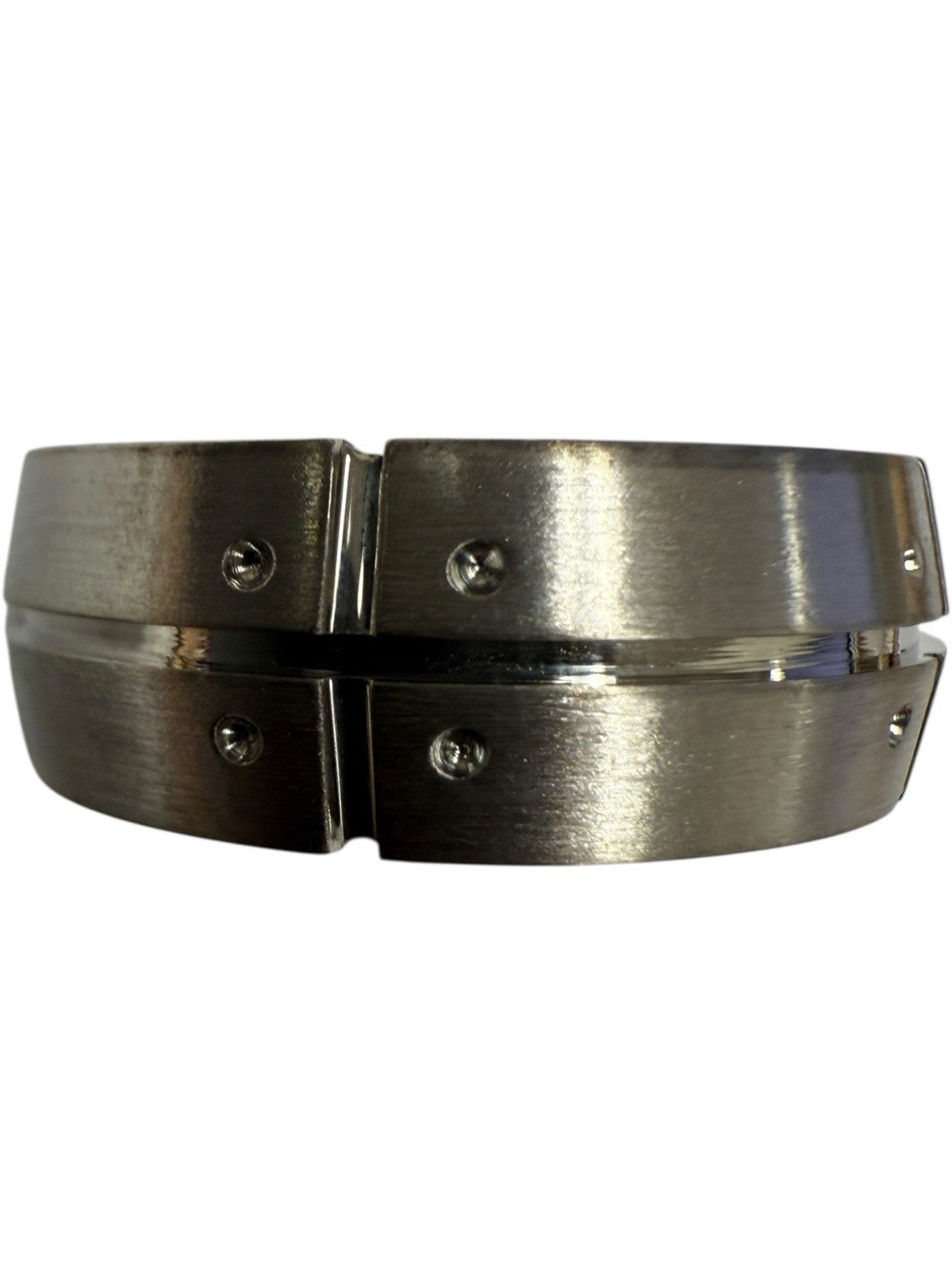 Tiffany & Company 18k White Gold Streamerica Men’s Wedding Band 8mm, Size 10