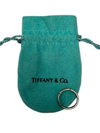 Tiffany & Co 2000 Stream America 18k White Gold Round Diamond Band Ring Size 6.5