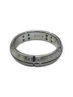 Tiffany & Co 2000 Stream America 18k White Gold Round Diamond Band Ring Size 6.5