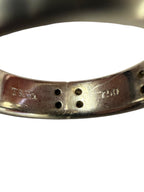 Tiffany & Co 2000 Stream America 18k White Gold Round Diamond Band Ring Size 6.5