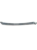 14k White Gold Pave Bar Bolo Bracelet