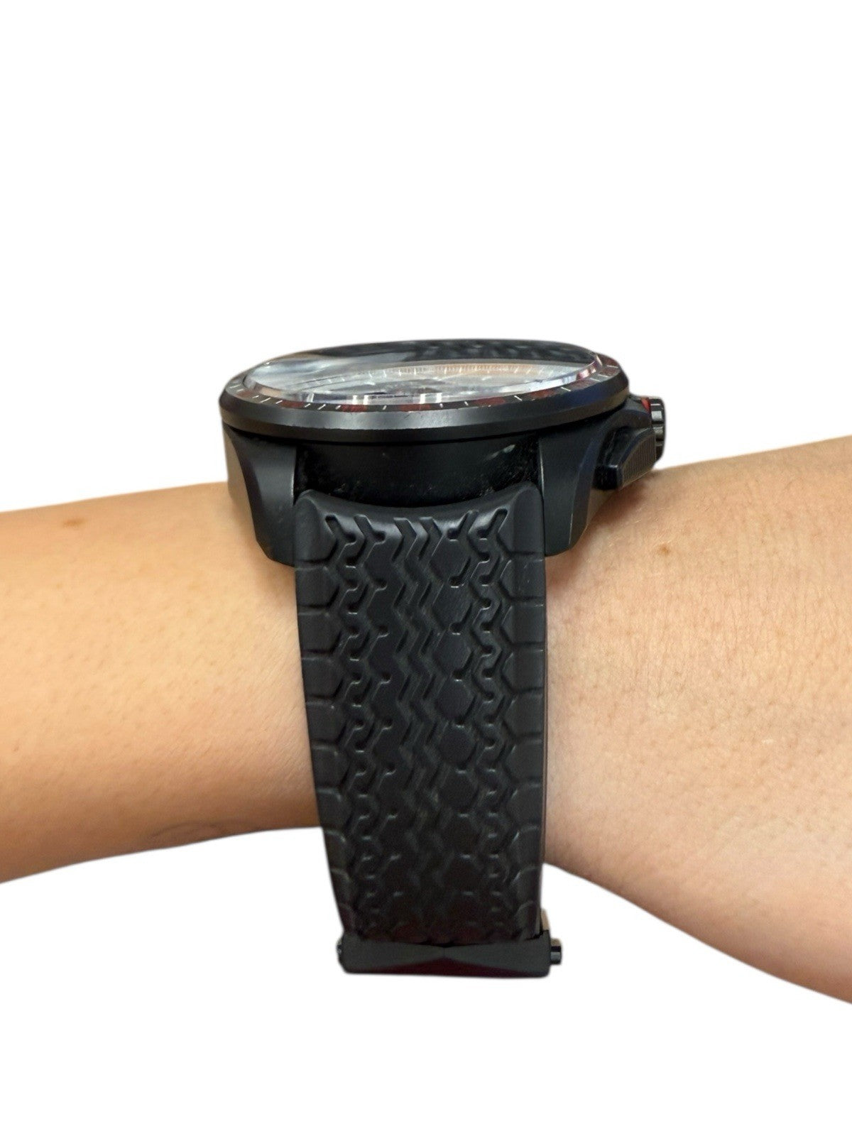 TAG Heuer Carrera Calibre 16 Chronograph Black Dial Black Rubber-CBB2080