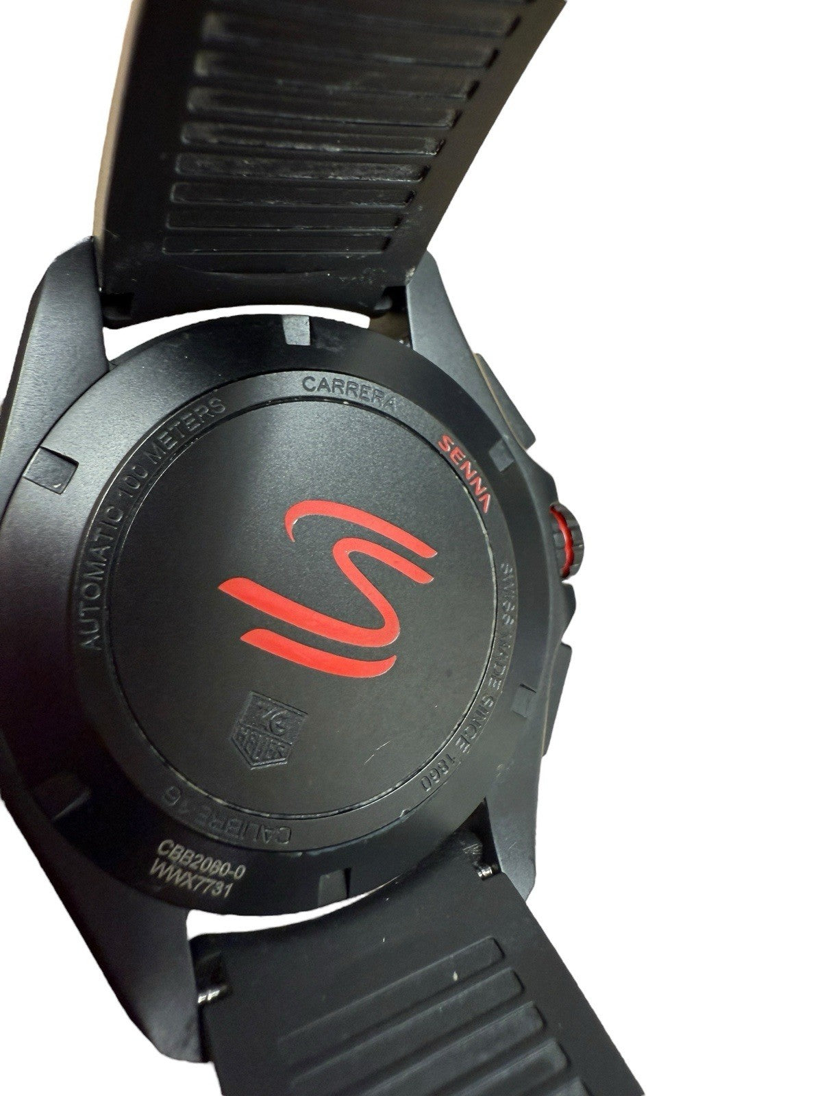 TAG Heuer Carrera Calibre 16 Chronograph Black Dial Black Rubber-CBB2080