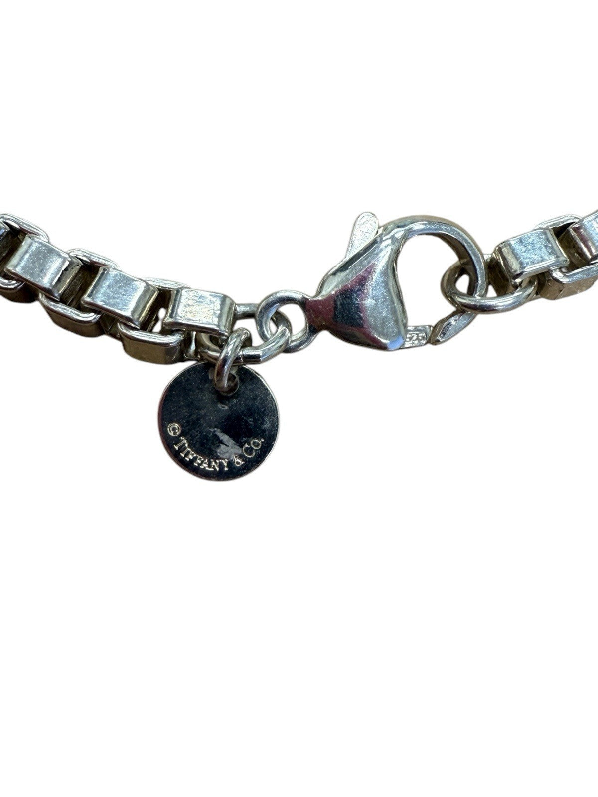 Tiffany & Co. Sterling Silver 925 Venetian Box Link Bracelet 7.5"
