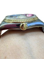 Rolex Datejust 16233 Auto Yellow Gold Two Tone Champagne Dial Men's Watch 36mm