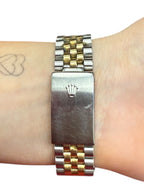 Rolex Datejust 16233 Auto Yellow Gold Two Tone Champagne Dial Men's Watch 36mm