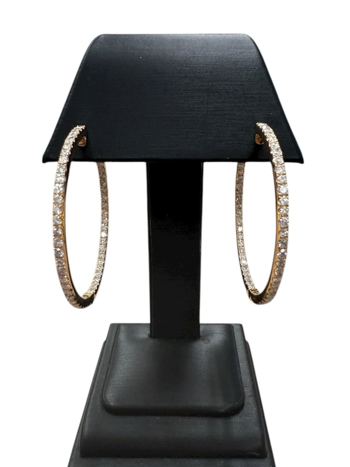 14k Rose Gold Inside Out Diamond Earrings