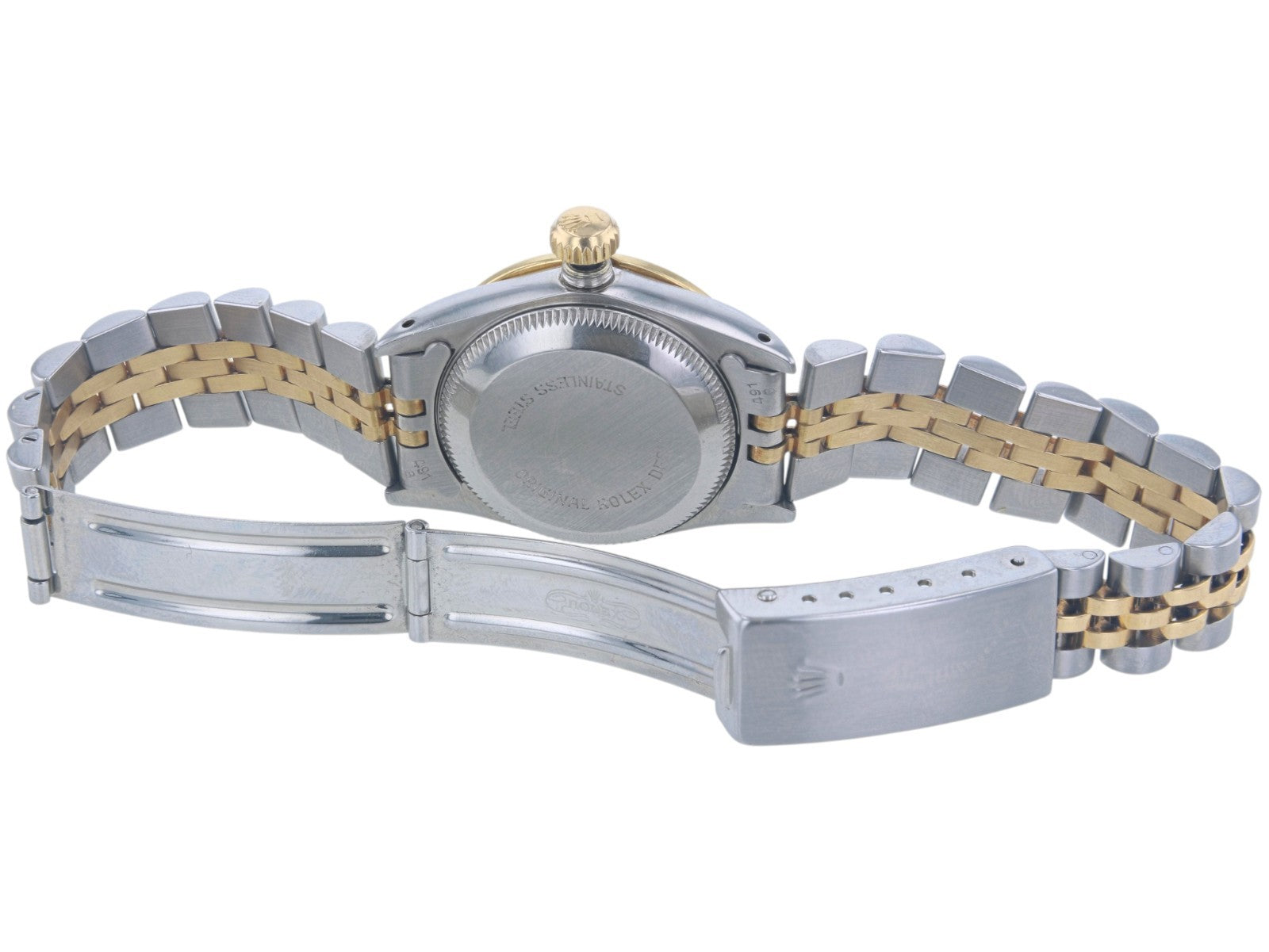 Rolex Two-Tone 18K Gold Oyster Perpetual Ref. 67193 Diamond Bezel & MOP Dial